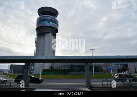 QUEBEC CITY, Kanada - 2 May 2019 - Blick auf den Internationalen Flughafen Jean Lesage (YQB) in Quebec City, Kanada. Stockfoto