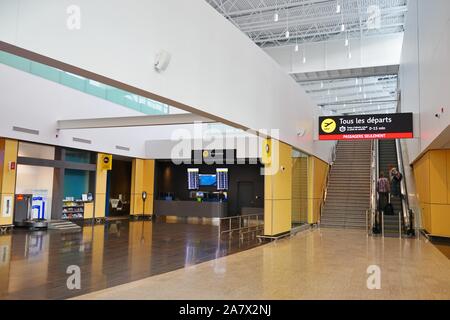 QUEBEC CITY, Kanada - 2 May 2019 - Blick auf den Internationalen Flughafen Jean Lesage (YQB) in Quebec City, Kanada. Stockfoto