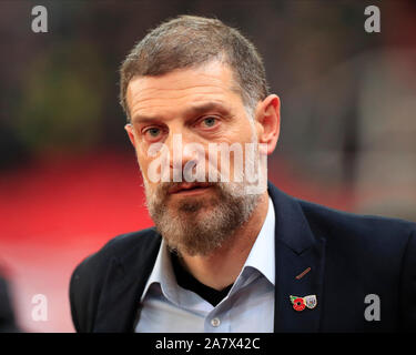 4. November 2019, Bet365 Stadium, Stoke-on-Trent, England; Sky Bet Meisterschaft, Stoke City v West Bromwich Albion: Westbrom manager Slaven Bilic Credit: Conor Molloy/News Bilder Stockfoto