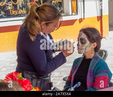 Tag der Toten Kinderschminken, Mexiko Stockfoto
