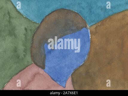 Gesichtslose person Hand gezeichnet Abbildung Stockfoto