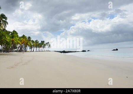 Der Strand bei Mitsamiouli in Komoren. Stockfoto