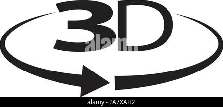 3D-Grad-Symbol auf weißem Hintergrund. Flacher Stil. 3D Grad Symbol für Ihre Website-Design, Logo, App, UI. Symbol 3D Zeichen. Stock Vektor