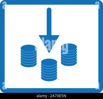 Einkommen Symbol aus Commerce Buttons. Einkommen-Symbol auf weißem Hintergrund. Flacher Stil. Einkommenssymbol. Stock Vektor