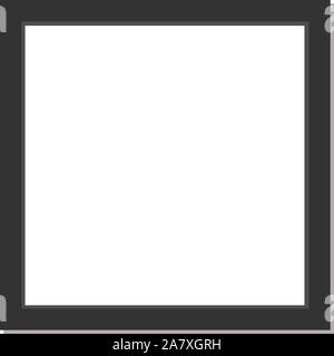 Schwarzer quadratischer Bilderrahmen für Fotos. Foto-Frame-Symbol für Ihre Website-Design, Logo, App, UI. Foto-Frame-Symbol. Stock Vektor