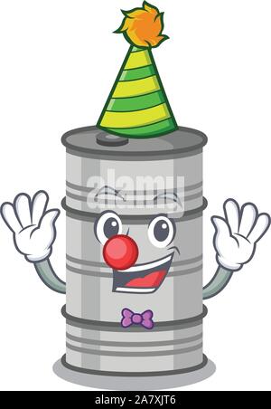 Clown Ölfass in der Karikatur Form Stock Vektor