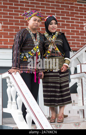 Rungus Tracht im Norden Borneos Stockfoto