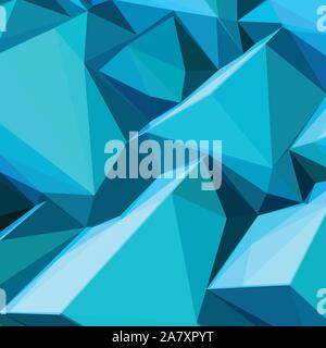 Poster mit abstrakt blau Eiswürfel Stock Vektor