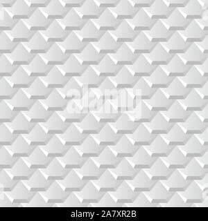 Weißer Hintergrund mit nahtloser Muster der sechseckige Fliesen wie Fischschuppen überlagert Stock Vektor