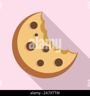 Gebissen cookie Symbol. Flache Darstellung von Gebissen cookie Vektor Symbol für Web Design Stock Vektor