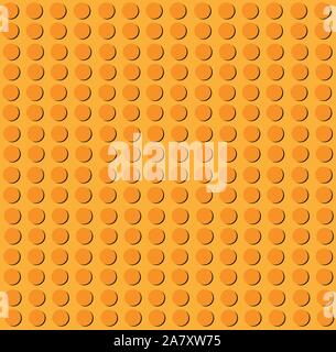 Orange Kunststoff block Muster. Perfekte vector Hintergrund closeup Hochglanz Kunststoff Bau blockieren. Stock Vektor