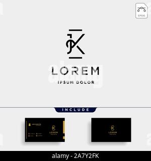 JK K Schreiben verbunden Luxus Premium Logo Stock Vektor