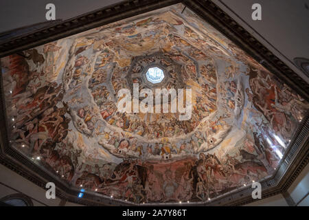 Florenz, Italien - 26 August, 2018: Innenansicht der Kuppel - Dom Santa Maria del Fiore Stockfoto