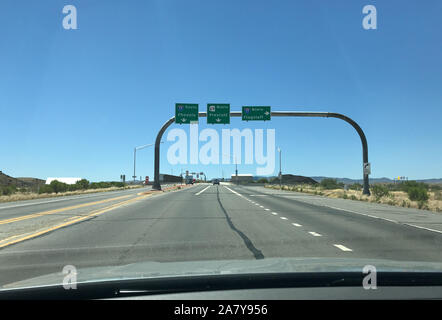 Interstate eingangsschild an der Interstate 17 in der Nähe von Cordes Junction in Arizona Stockfoto