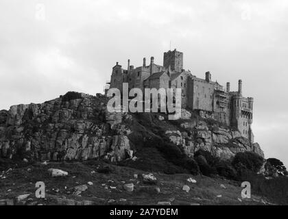 St Michael's Mount Schloss aus dem Süden, Marazion, Cornwall, UK. Stockfoto