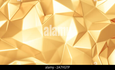 Luxus gold crystal Hintergrund. 3D-Rendering 3 Abbildung d. Stockfoto