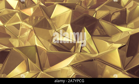 Luxus gold crystal Hintergrund. 3D-Rendering 3 Abbildung d. Stockfoto