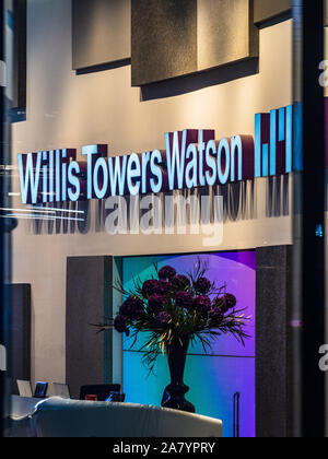 Willis Towers Watson Versicherungsgesellschaft Hauptsitz / Zentrale auf Lime Street in der City von London, Londons Finanzviertel Stockfoto