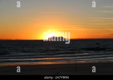 Kreuzfahrt Silhouette Sonnenuntergang Stockfoto