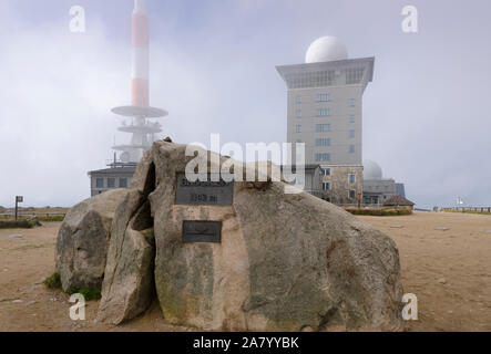 Der Brocken im Harz, Sachsen-Anhalt, Deutschland, Europa Stockfoto