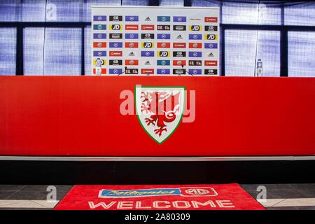 Bridgend, Wales 5/10/19. Ryan Giggs kündigt seine walisische Mannschaft für die bevorstehende UEFA Euro 2020 Qualifikationsspiele gegen Aserbaidschan & Ungarn. Lewis Mitchell/ Stockfoto