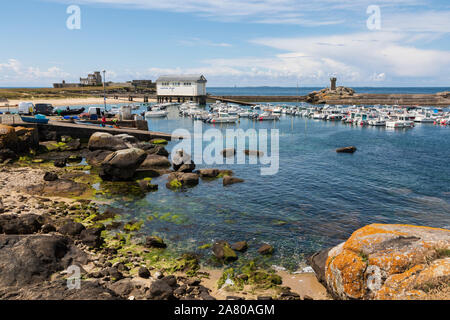 Der Hafen von Trévignon, Finistère, Bretagne, Frankreich Stockfoto