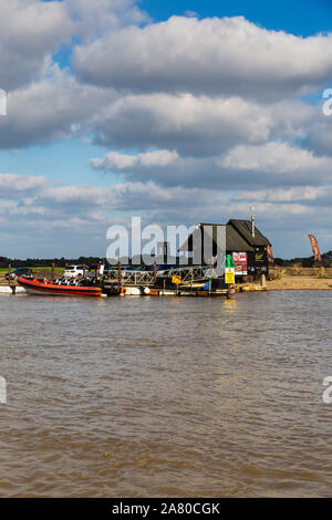 Hütte für Southwold zu Walberswick Fähre auf Southwold Seite aus gesehen Walberswick Stockfoto