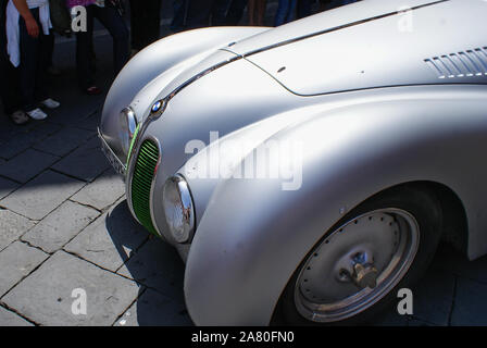 Mille Miglia 2009 - Ankunft in Siena, historische Straße Rennen Stockfoto