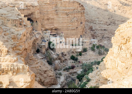 Saint George's Kloster in Wadi Qelt Stockfoto