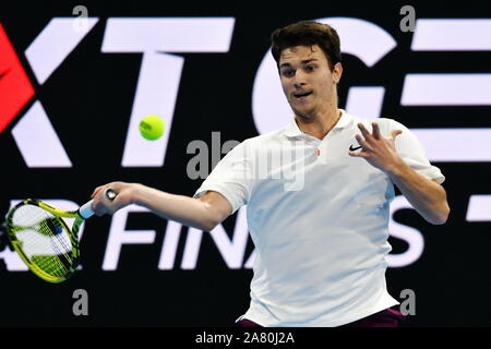 Mailand, Italien, 05. November 2019, miomir kecmanovic während des nächsten Gen ATP-Finale - Turnier Runde - Casper Ruud vs Miomir Kecmanović - Tennis Internationals - Kreditkarten: LPS/Alessio Tarpini/Alamy leben Nachrichten Stockfoto