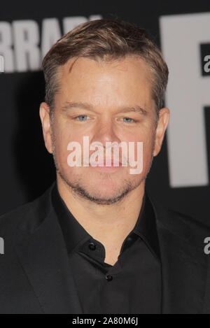 Matt Damon 11/04/2019 Die Special Screening von "Ford v Ferrari' gehalten an TCL Chinese Theatre in Los Angeles, CA. Foto von I. Hasegawa/HNW/PictureLux Stockfoto