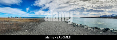 Outdoor Foto Ausstellung, Gletscherlagune Jokulsarlon, Vatnajökull National Park, Island, einem UNESCO-Weltkulturerbe. Alle Bilder von professionellen Eis Stockfoto