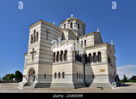 Sewastopol, Krim - 3. Juli. 2019. Vladimir Kathedrale in Chersonesos orthodoxe Kirche Stockfoto