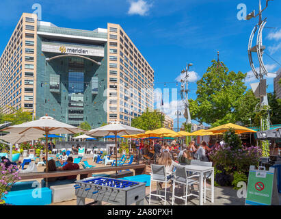 Campus Martius Park in der Innenstadt von Detroit, Michigan, USA Stockfoto