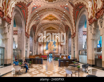 Detroit Art déco-Architektur. Der Kundenhalle des Guardian Gebäude in der Innenstadt von Detroit, Michigan, USA Stockfoto