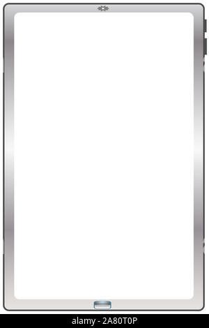 3d-Abbildung Tablet PC isoliert auf weißem Hintergrund Stockfoto