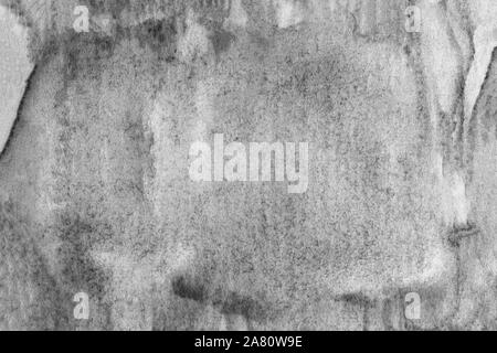 Abstrakte grau Aquarell Hintergrund von Hand auf Papier gezeichnet. Graue künstlerische abstrakte Darstellung. Volumetrischen Rauch graue Elemente. Stockfoto