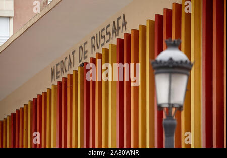 Mercat de Russafa, Russafa indoor Food Market, Valencia, Spanien. Stockfoto