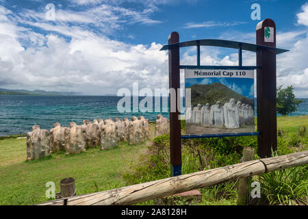 Martinique, Frankreich - 17 August 2019: Anse Cafard Slave Memorial in Martinique, Karibik. Stockfoto