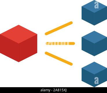 Transaktion zu blockieren. Einfaches Element aus blockchain icons Collection. Kreative Transaktion Bausteinsymbol ui, ux, Anwendungen, Software und Infografiken Stock Vektor