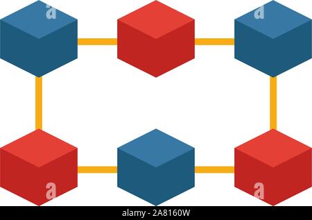 Kette Symbol. Einfaches Element aus blockchain icons Collection. Kreative Kette Symbol ui, ux, Anwendungen, Software und Infografiken Stock Vektor