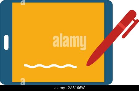 Das Symbol für die digitale Signatur. Einfaches Element aus blockchain icons Collection. Kreative Digitale Signatur Symbol ui, ux, Anwendungen, Software und Infografiken Stock Vektor
