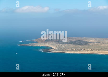 Insel La Graciosa Lanzarote aus gesehen Stockfoto