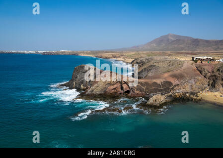 Berühmten Strand "Playa de Papagayos' in Lanzarote Stockfoto