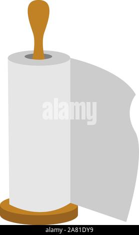 Serviette roll, Illustration, Vektor auf weißem Hintergrund. Stock Vektor