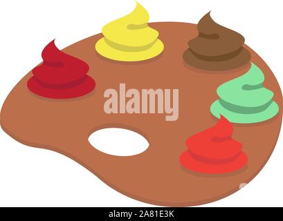 Farbpalette, Illustration, Vektor auf weißem Hintergrund. Stock Vektor