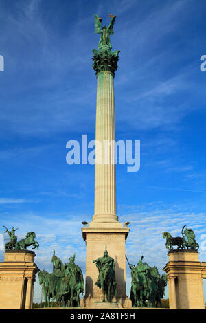 Ungarn, Budapest, Heldenplatz, Millennium Monument, Stockfoto