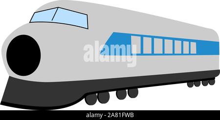 Zug Auto, Illustration, Vektor auf weißem Hintergrund. Stock Vektor