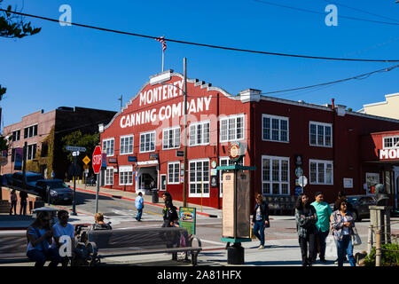 Monterey Canning Firmengebäude, Cannery Row, Monterey, Kalifornien, Vereinigte Staaten von Amerika. Stockfoto