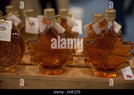 Essen auf einem Bauernmarkt in Neu-England. Stockfoto